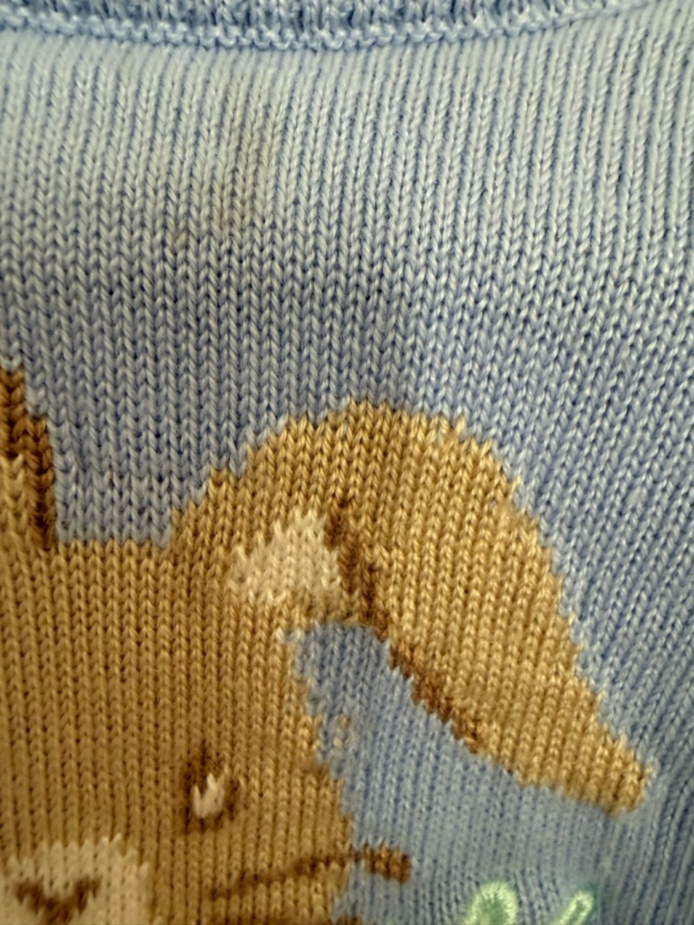 Kids Bunny Knit Sweater - Blue (Worn Once) - Picture 4 of 6
